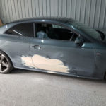 Door damaged and panel filled in on Audi A5